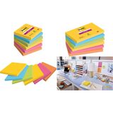 Post-it haftnotizen Super sticky Notes, 127x76 mm, Carnival