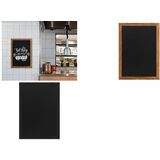 EUROPEL kreidetafel mit Holzrahmen, 420 x 600 mm, schwarz