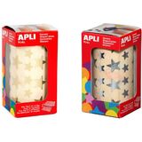 APLI kids Sticker "Sterne", auf Rolle, gold