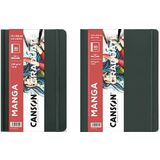 CANSON skizzenbuch GRADUATE Manga, 140 x 216 mm, schwarz