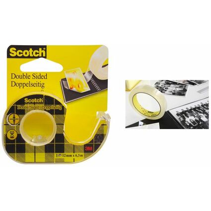 3M Scotch doppelseitiger Klebefilm 665, 12 mm x 7,9 m