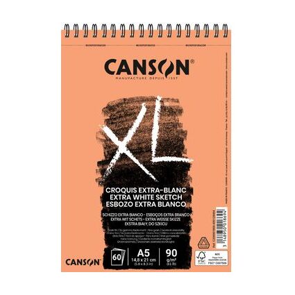 CANSON Skizzen- und Studienblock "XL EXTRA BLANC", DIN A4