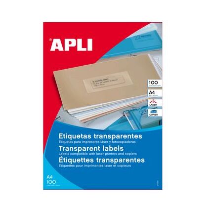 APLI Adress-Etiketten, 105 x 37 mm, transluzent