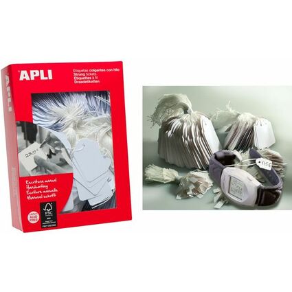 APLI Warenanhänger - Großpackung, 50 x 70 mm, weiß