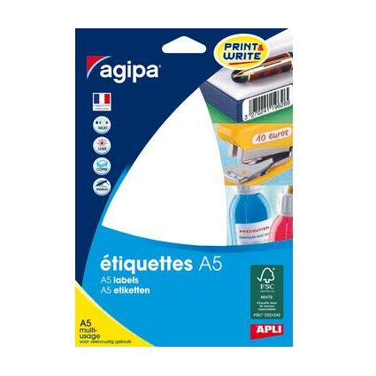 agipa Universal-Etiketten, 20 x 67 mm, wei