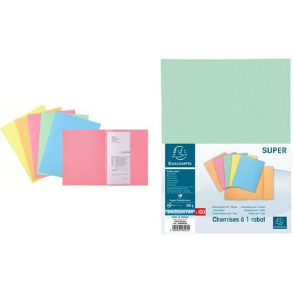 EXACOMPTA Aktenmappe SUPER 160, DIN A4, hellblau