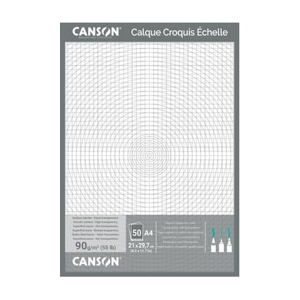 CANSON technisches Zeichenpapier, DIN A4, 90/95 g/qm