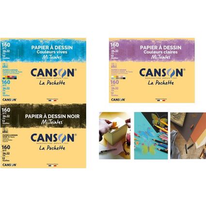 CANSON Zeichenpapier Mi-Teintes, 240 x 320 mm, 160 g/qm