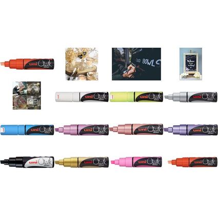 uni-ball Kreidemarker Chalk marker PWE8K, rosa metallic