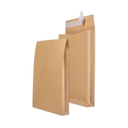 MAILmedia Faltenversandtasche C4, ohne Fenster, braun
