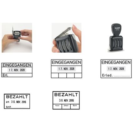 trodat Datumstempel 2910/L "EINGEGANGEN" + 4 Felder