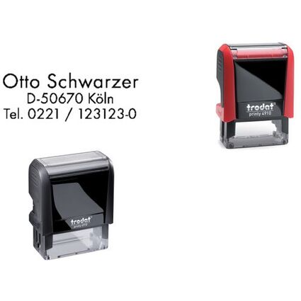 trodat Textstempelautomat Printy 4910 4.0, 3-zeilig, rot