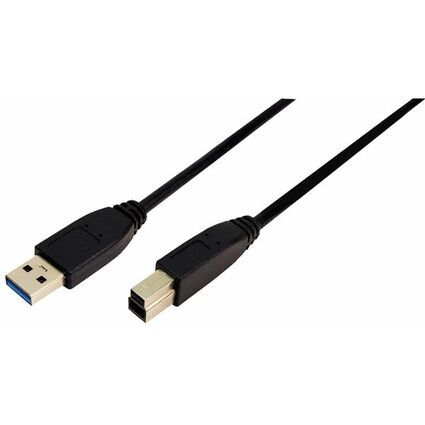 LogiLink USB 3.0 Kabel, USB-A - USB-B Stecker, 3,0 m,schwarz