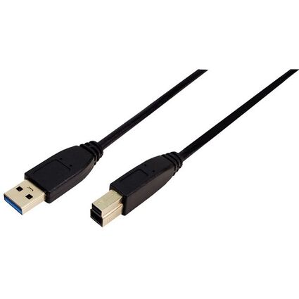 LogiLink USB 3.0 Kabel, USB-A - USB-B Stecker, 1,0 m,schwarz