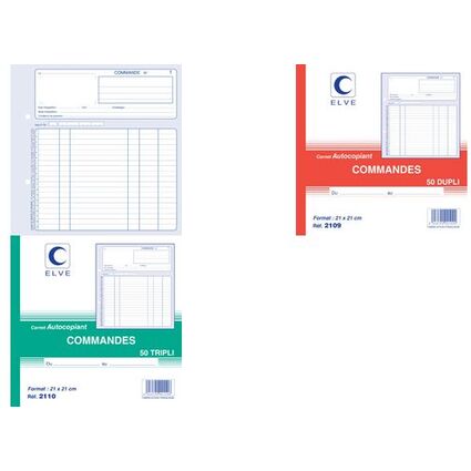 ELVE Manifold "Commandes", 297 x 210 mm, dupli