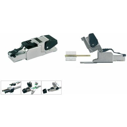 Telegrtner RJ45-Steckverbinder MFP8 Kat.6a (tief), T568B