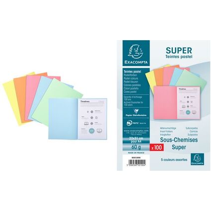 EXACOMPTA Aktendeckel SUPER 60, DIN A4, 60 g/qm, lila