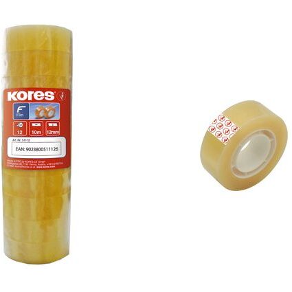 Kores Klebefilm STANGENWARE 19 mm x 33 m, transparent