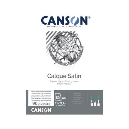 CANSON Transparentpapierblock, DIN A3, 90 g/qm,