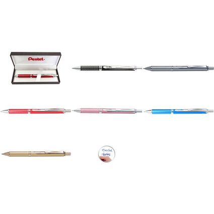 Pentel Gel-Tintenroller EnerGel Sterling BL407, rot