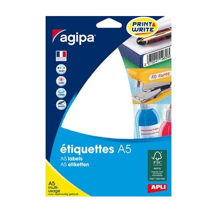 agipa Universal-Etiketten, Durchmesser: 45 mm, rund , wei