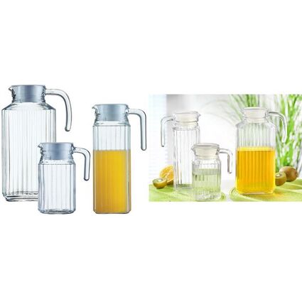Esmeyer Arcoroc Glaskrug Quadro Mit Deckel 0 5 Liter