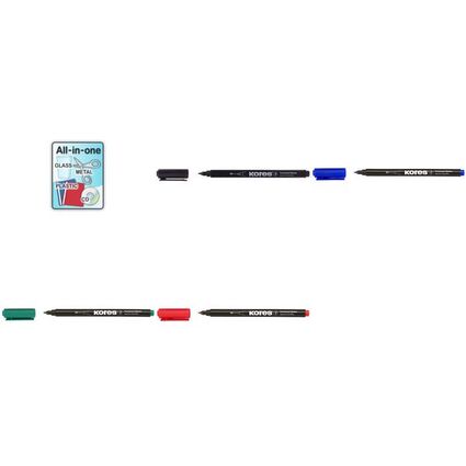 Kores Permanent-Marker "K MARKER FINE", M, rot