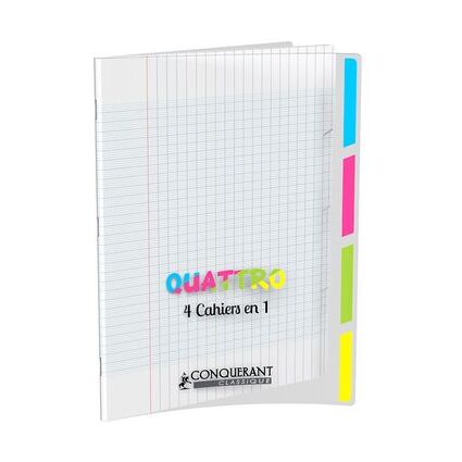 CONQUERANT CLASSIQUE Cahier "QUATTRO", 170 x 220 mm, seys