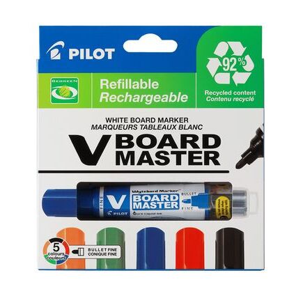 PILOT Whiteboard-Marker V BOARD MASTER, Rundspitze, 5er Etui