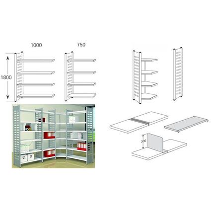 kerkmann Zusatz-Fachboden "M2", (B)1.000 x (T)400 x (H)40 mm