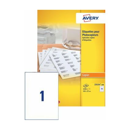 AVERY Etiquette pour photocopieur, 210 x 297 mm, blanc