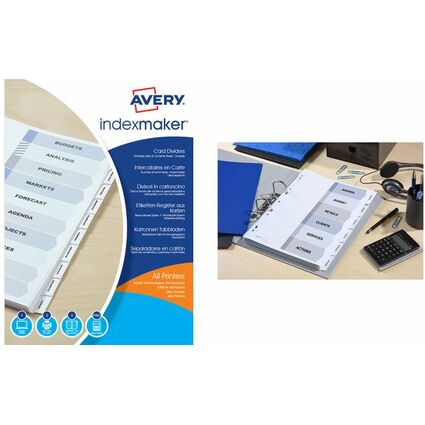 AVERY Kit d'intercalaires IndexMaker Carte, pour reliure