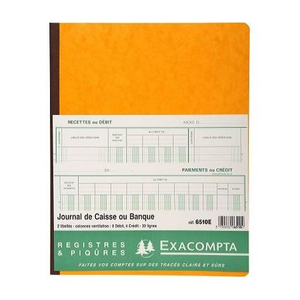 EXACOMPTA Piqre "Journal de caisse ou banque", 320 x 250 mm