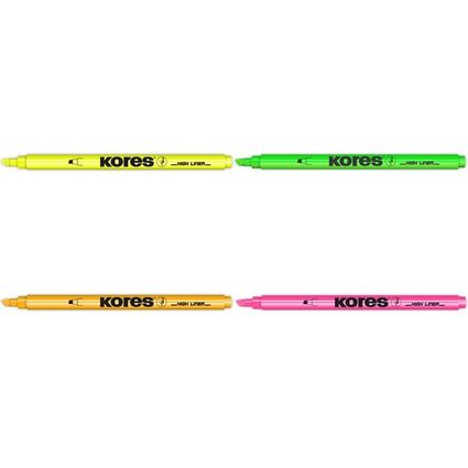 Kores Textmarker-Pen, Keilspitze: 0,5 - 3,5 mm, gelb