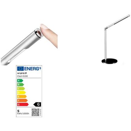 CEP LED Tischleuchte CepPro, schwarz-metallgrau