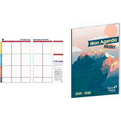 QUO VADIS Agenda scolaire "Mon Agenda Malin", 2024/2025