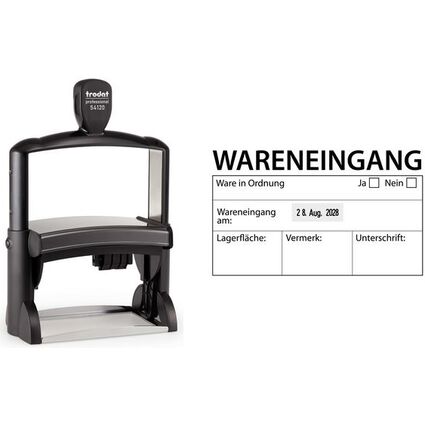 <small>trodat Datumstempel Professional 54120 links schwarz (104109)</small>