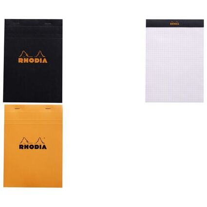 RHODIA Notizblock No. 16, DIN A5, kariert, orange