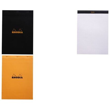 RHODIA Notizblock No. 18, DIN A4, kariert, orange