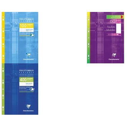 Clairefontaine Feuillets mobiles A4, quadrill 5/5,100 pages