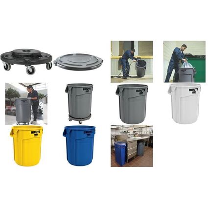 Rubbermaid Deckel BRUTE mit Griff, grau