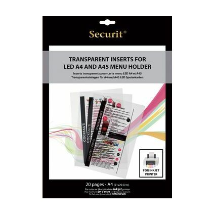 Securit Men-Folien, fr Laser-Drucker, DIN A4