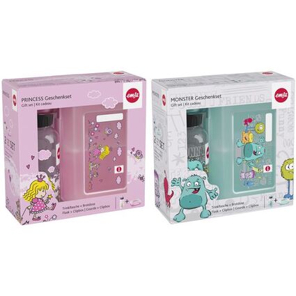 emsa KIDS Set Trinkflasche + Brotdose, Motiv: Prinzessin