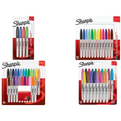 Sharpie Permanent-Marker FINE, 12er Blisterkarte