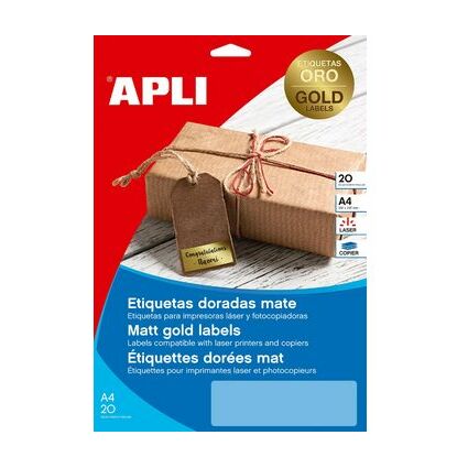 APLI Folien-Etiketten, 38,1 x 21,2 mm, gold