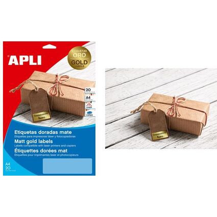 agipa Folien-Etiketten, 45,7 x 21,2 mm, gold