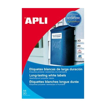 agipa Wetterfeste Folien-Etiketten, 99,1 x 42,3 mm, wei