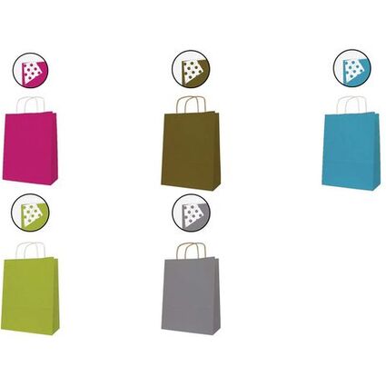 agipa Papiertragetasche - aus Kraftpapier, mittel, trkis