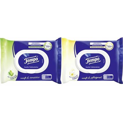 Tempo Feuchte Toilettentcher sanft & sensitiv,mit Aloe Vera