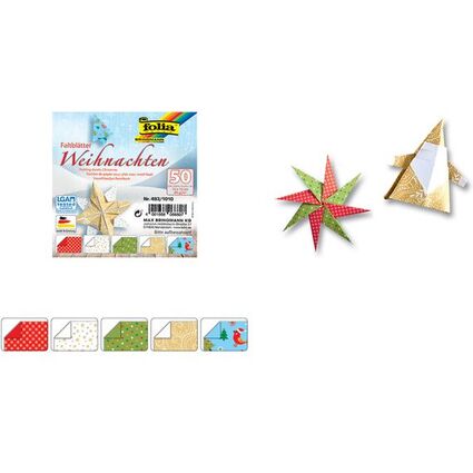 folia Faltbltter "Weihnachten", 150 x 150 mm, 80 g/qm